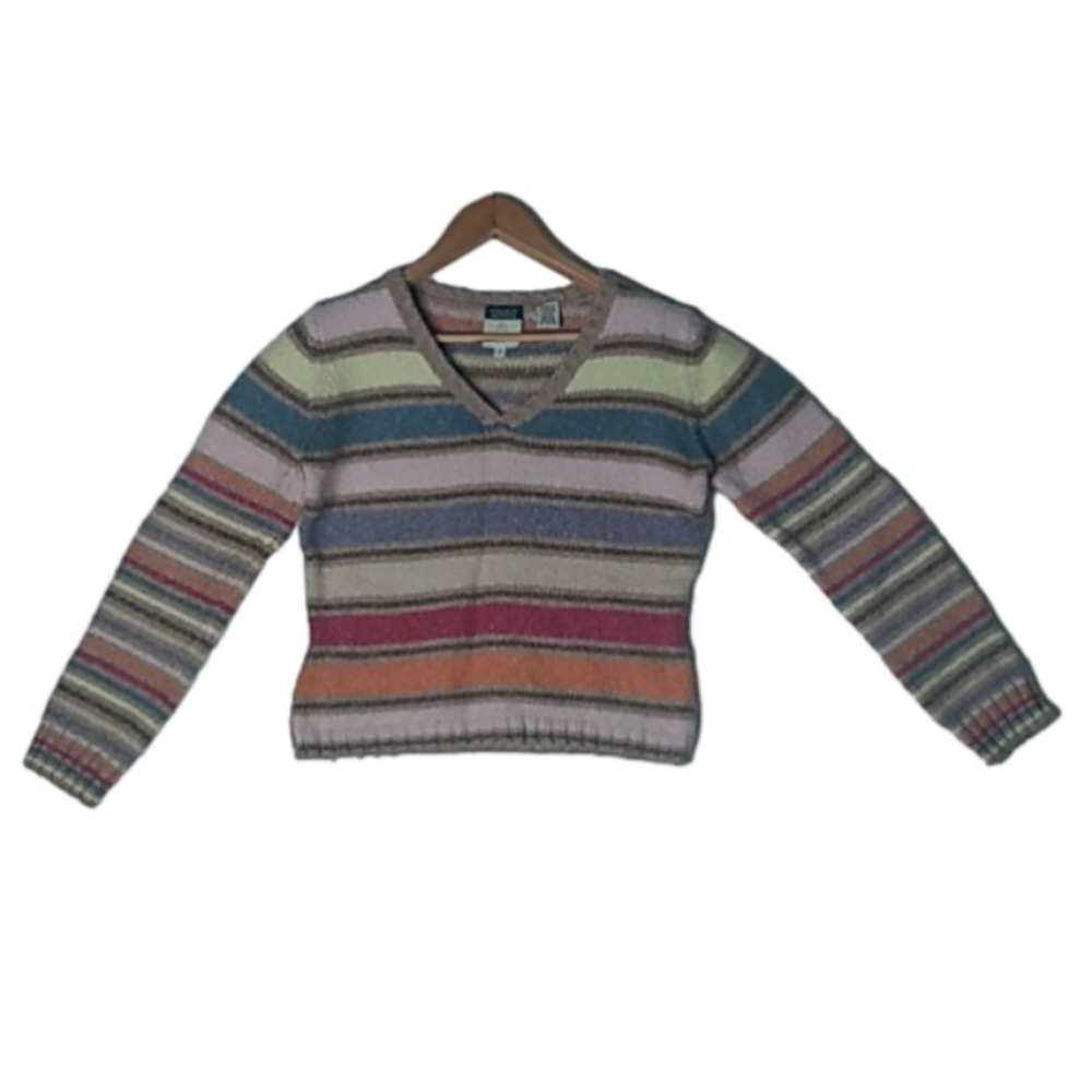 Cousin Johnny Anthropologie multi-colour sweater size small